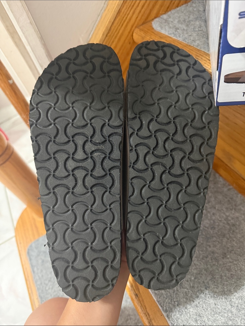 Skechers Taupe Double Buckle Luxe Foam Sandals - Picture 5 of 9